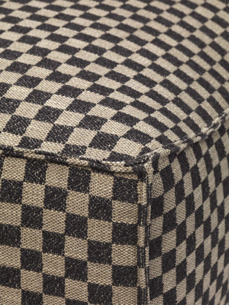 Catena Pouf Rectangular L501 - Check - Sand/Black – Bild 3