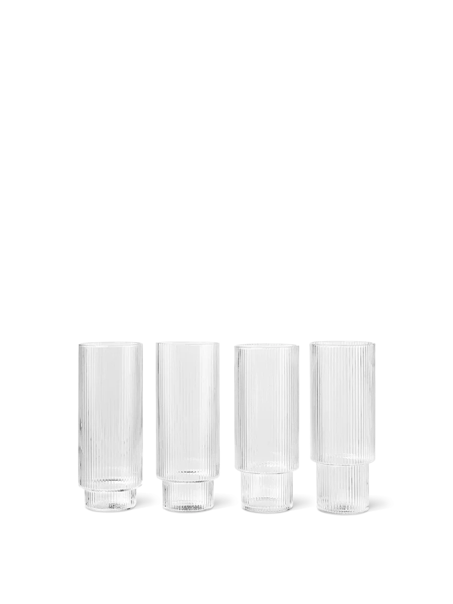 Ripple Long Drink Glasses - Set of 4 - Clear – Bild 2