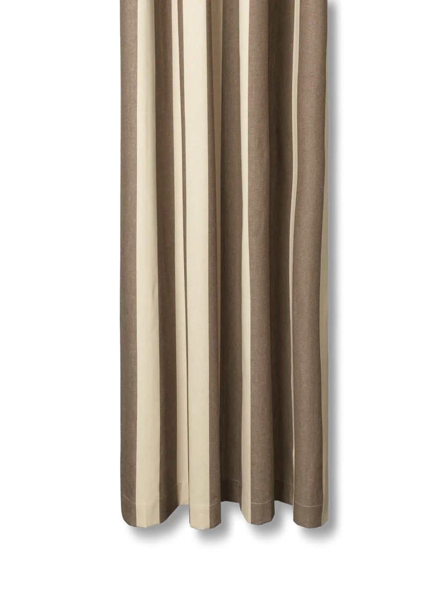 Chambray Shower Curtain - Carob Brown/Parchment